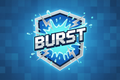 Make a image for a Minecraft rank named Burst and make the color ocean blue with other accents 